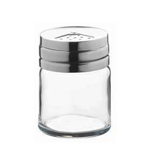 Емкость соль/перец «Бэйсик»; стекло, сталь нержавеющая; 115 мл; диаметр=52, высота=68 мм