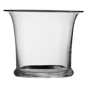 Ведро для шампанского; стекло; диаметр=26, высота=21 см.; прозрачный
