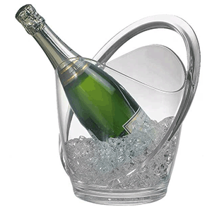 Ведро для шампанского; пластик; 3л; , H=27, 5, L=23, B=22см; прозрачный