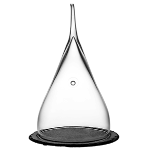 Поднос для сыра с крышкой натуральный камень ; хрустальное стекло; D=28/20,H=35см
