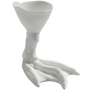 Подставка для яйца «Утиная нога»; фарфор; D=5,H=9см; белый