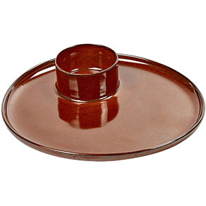 Тарелка с подставкой для яйца Terres de Reves Serax; керамика; D=15.6см; красный