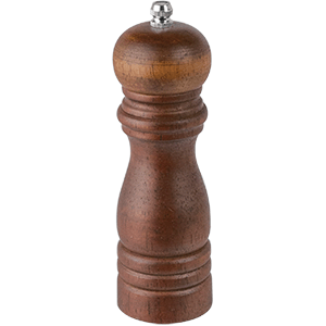 Мельница для соли/перца керамический механизм; дерево, сталь нержавеющая; диаметр=5, высота=16 см.; коричневый,серебряные
