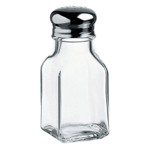 Емкость для соли/перца «Бэйзик»; стекло,металл; объем: 0.1 литр; прозрачный