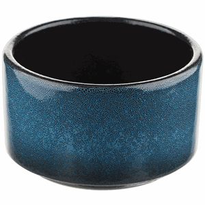 Сахарница без крышки «Млечный путь голубой»; фарфор; 350мл; D=100,H=65мм; голубой,черный