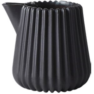 Сливочник «Пекое»;  керамика;  100мл;  D=70,H=65мм;  черный