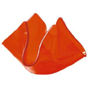 Подсвечник «Флауэ» оранжевый-красный; стекло; диаметр=5, высота=8.5, длина=10.5, ширина=10.5 см.; оранжевый цвет
