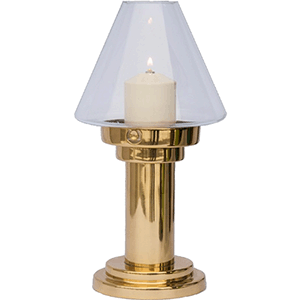 Светильник «Делия»; сталь, стекло; диаметр=12.4, высота=24.6 см.; цвет: золотой, прозрачный