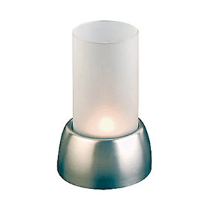 Подсвечник (2 штуки); сталь нержавеющая, стекло; диаметр=7.5, высота=12.5 см.; матовый