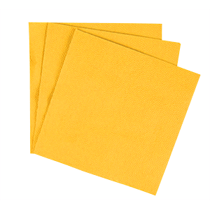 Салфетки «Папирус» 33*33 см. (300 штук); бумажные салфетки; высота=12, длина=33, ширина=16.5 см.; желтый