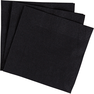 Салфетки «Папирус» 2-х слойные 24*24 см. (250 штук); бумажные салфетки; высота=11, длина=25, ширина=12.5 см.; цвет: черный