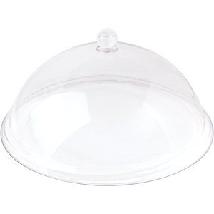 Крышка для тарелки; поликарбонат; диаметр=25, высота=13.5 см.