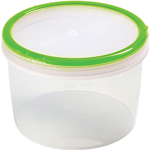 Контейнер для хранения пищевых продуктов «Винтаж» с крышкой; полипропилен; 0, 5л; D=107, H=80мм; прозрачный