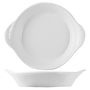 Сковорода порционная «Кунстверк»; материал: фарфор; 350 мл; диаметр=17.5, высота=2.5, длина=20.7 см.; белый