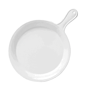 Сковорода для запекания «Симплисити Вайт»; материал: фарфор; диаметр=255, высота=33, длина=355 мм; белый