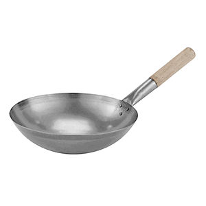 Сковорода «Вок»; сталь нержавеющая; диаметр=31, высота=9 см.; металлический