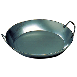 Сковорода для паэльи; сталь; диаметр=36, высота=6.7 см.; цвет: черный