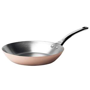 Сковорода; медь, сталь нержавеющая; диаметр=32, высота=4 см.