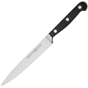 Нож для филе гибкий «Глория Люкс»; сталь; длина=265/150, ширина=20 мм; цвет: черный