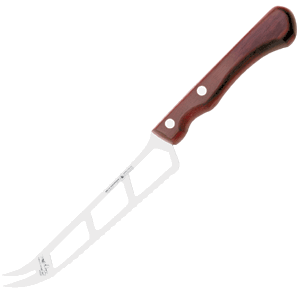 Нож для сыра «Кузинье»; сталь, дерево; длина=28/15, ширина=2.5 см.; коричневый
