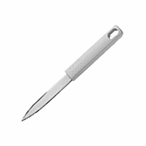 Нож барный; сталь нержавеющая, полипропилен; L=225/110, B=17мм; стальной, белый