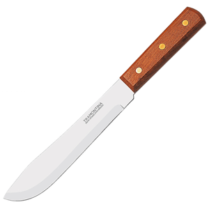 Нож для нарезки мяса; сталь,дерево; длина=285/180, ширина=35 мм; металлический, коричневый