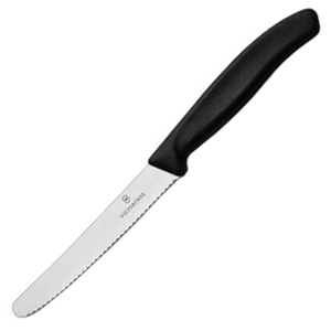 Нож для томатов; L(лезвие)=11 см.; ручка черный ая Нож для томатов; L(лезвие)=11 см.; ручка черный ая