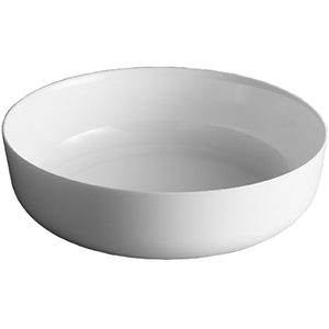 Блюдо глубокое для подачи «Эволюшнс»;  стекло;  2,8л;  D=26см;  белый