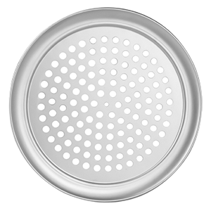 Поднос для пиццы перфорированный «Проотель»; материал: алюминий; диаметр=335, высота=10 мм; металлический