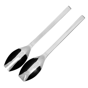 Ложка и вилка для салата «Алайниа»; сталь нержавеющая; длина=290/115, ширина=4 мм; металлический