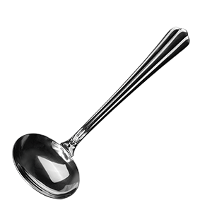 Ложка для соуса «Библос»; сталь нержавеющая; металлический