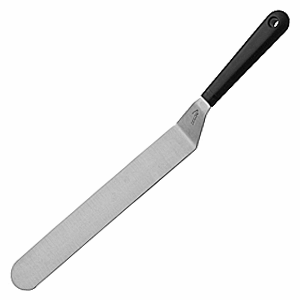 Лопатка изогнутая; сталь, пластик; длина=35/21, ширина=4 см.; металлический, цвет: черный