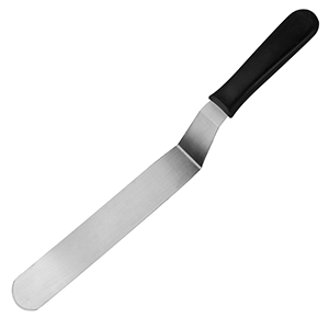 Лопатка изогнутая «Проотель»; сталь нержавеющая,пластик; длина=39.3/26, ширина=4 см.; металлический, цвет: черный