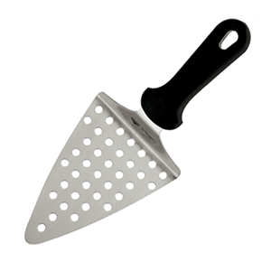 Лопатка кухонная перфорированная; сталь нержавеющая; длина=31, ширина=12 см.; металлический, цвет: черный