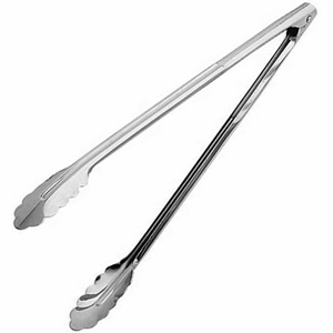 Щипцы для гриля; сталь нержавеющая; длина=225, ширина=40 мм; металлический