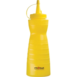 Емкость для соусов; пластик; 350мл; D=6,H=20см; желтый 