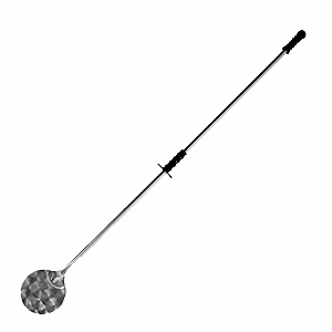 Лопата поворотная для пиццы.; металл,пластик; диаметр=16, длина=170 см.; металлический, цвет: черный