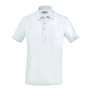 Рубашка поло мужская,размер M; хлопок,эластан; белый