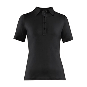 Рубашка поло женская,размер XS; хлопок,эластан; цвет: черный