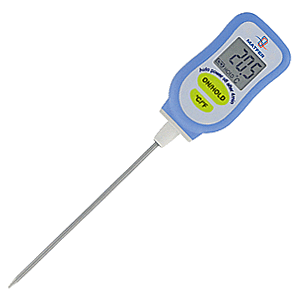Термометр электронный(-50+350C); пластик, сталь нержавеющая; , H=15, L=250/112, B=42мм; голуб., металлический