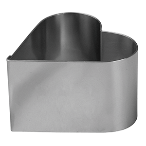 Форма кондитерская «Сердце»; сталь нержавеющая; D=70, H=45мм; металлический