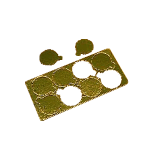Подложка для пирожных «Круг» (200 штук); бумага; диаметр=8, высота=3 см.; цвет: золотой