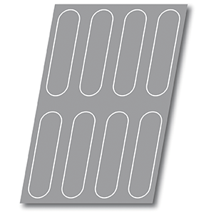 Форма кондитерская «Мини-багет» на листе 60*40 см.; материал: силикон; высота=3, длина=25.9, ширина=6.4 см.
