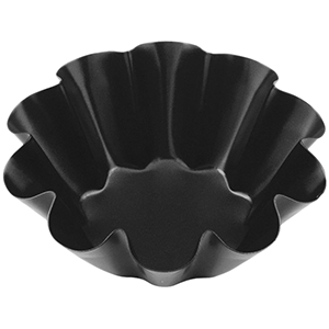 Форма для выпечки бриошей; сталь, антипригарное покрытие ; D=10см; черный