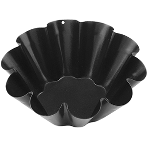 Форма для выпечки бриошей; сталь, антипригарное покрытие ; D=11см; черный