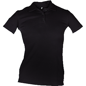 Рубашка поло женская,размер 42  хлопок  черный PM
