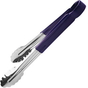 Щипцы универсальные синяя ручка «Проотель»; сталь нержавеющая,резина; L=30см