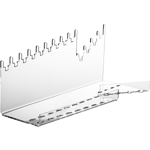 Подставка для столовых приборов; пластик; высота=11.5, длина=32, ширина=14 см.; прозрачный
