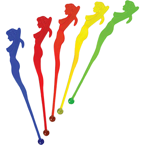 Мешалка «Афродита» (100 штук); полистирол; длина=15 см.; разноцветные