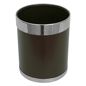 Корзина для бумаги; металл; диаметр=22, высота=31 см.; коричневый